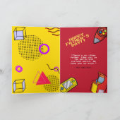 Funny Red Joystick Vaderdag Groet Kaart (Binnen)