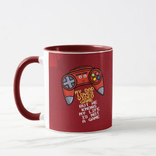 Funny Red Joystick Vaderdag Groet Mok