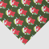 Funny Red Kerstmonster Kinder feestdag Tissuepapier (Detail)