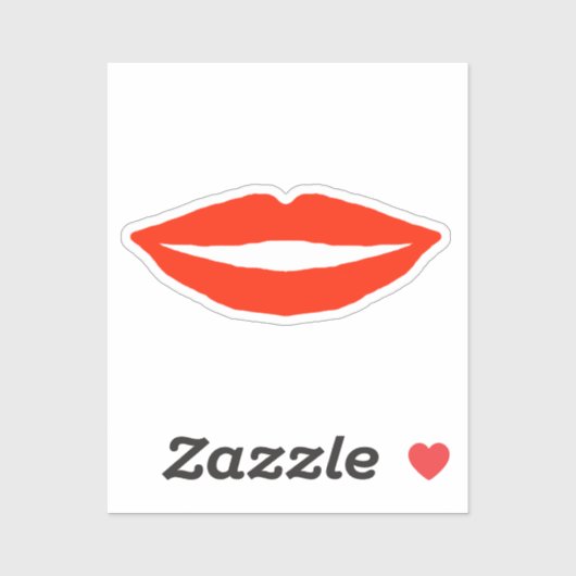 Funny Red Lips Sticker (Vel)