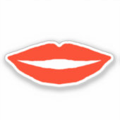 Funny Red Lips Sticker (Voorkant)