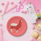 Funny Red Llama Papieren Bordje (Feest)