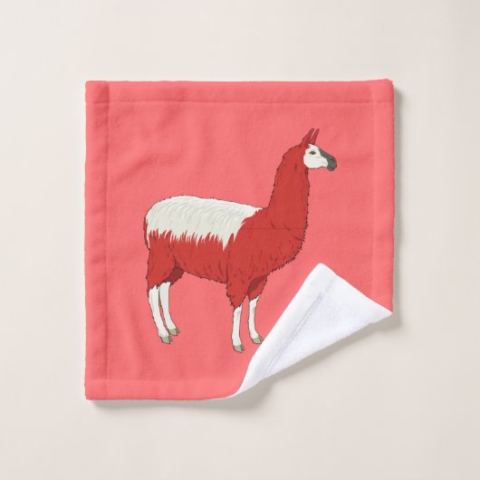 Funny Red Llama Washandje (Wasdoekje)