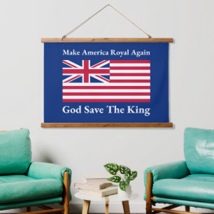 Funny Red Make America Royal Opnieuw vlag Hangend Wandkleed