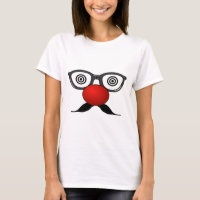 Funny Red Nose rare glazen snor