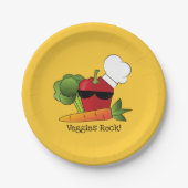 Funny Red Pepper Vegetable Papieren Bordje (Voorkant)