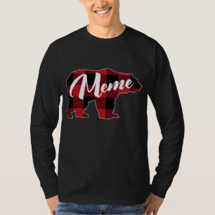 Funny Red Plaid Buffalo Beer Kleding, Fun Meme Paj T-shirt