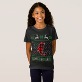 Funny Red Pset Ugly Sweater Kerstfish Animal T-shirt (Voorkant volledig)