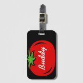 Funny red tomato custom bagagelabels (Voorkant (verticaal))