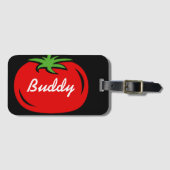 Funny red tomato custom bagagelabels (Voorkant (horizontaal))