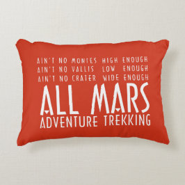 Funny Red White All Mars Trekking Adventure Outdoo Accent Kussen