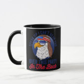 Funny Redeck 4th of Juli Amerikaanse vlag Amerikaa Mok (Links)
