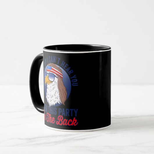 Funny Redeck 4th of Juli Amerikaanse vlag Amerikaa Mok (Voorkant links)