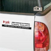 Funny Redeck No Solicing Sign Bumpersticker (Op Truck)