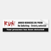 Funny Redeck No Solicing Sign Bumpersticker (Voorkant)