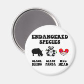 Funny redhead magneet (Voorkant / Achterkant)