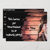 Funny Redneck Thema Uitnodiging (Voorkant / Achterkant)
