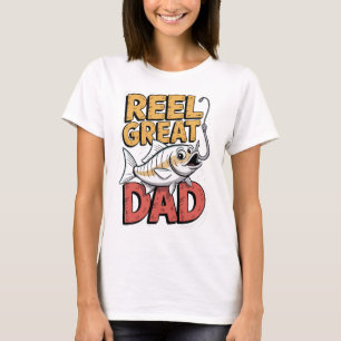 Funny Reel Grote Vader Gevist Vaderdag T-shirt
