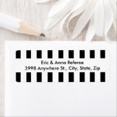 Funny Referee Black and White Pattern-adres Etiket (Insitu)