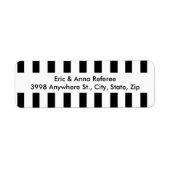 Funny Referee Black and White Pattern-adres Etiket (Voorkant)
