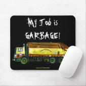Funny Refuse Waste Disposing Garbage Truck Muismat (Met muis)