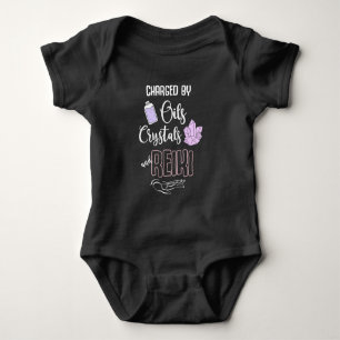 Funny Reiki Crystals and Essential Oils Quote Romper