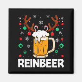 Funny Reinbeer Winedeer Beer Wine Matching Couples Magneet (Voorkant)
