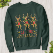 Funny Reindeer All Jingle Dames Ugly Kerstmis Trui