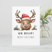 Funny Reindeer Carte de Noël (Debout devant)