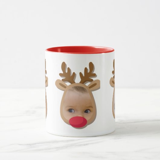 Funny Reindeer Faces Mok (Midden)