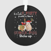 Funny Reindeer Guinea Pig Kerstmis Ornament (achterkant)