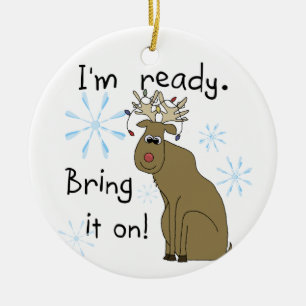 Funny Reindeer Keepsake Ornament