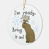 Funny Reindeer Keepsake Ornament (Links)