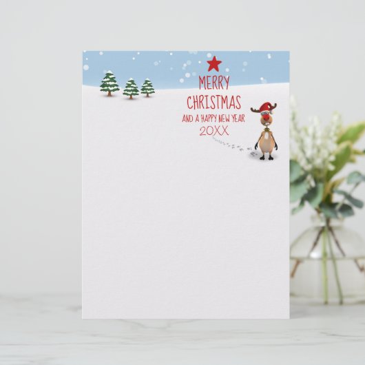 Funny Reindeer Kerstmis 2023 (Staand voorkant)