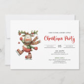 Funny Reindeer minimalist modern party invitation (Devant)
