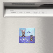 Funny Reindeer Naughty Nice Dishwasher Magnet Magneet (Insitu (Vaatwasser))