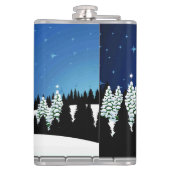 Funny Reindeer Peeking Christmas Meme  Heupfles (Achterkant)