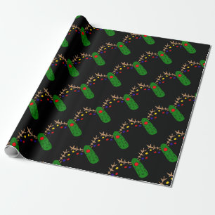 Funny Reindeer Pickle-kerstCartoon Cadeaupapier
