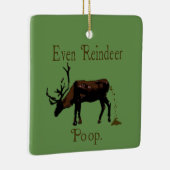 Funny Reindeer Poop Kerstmis Keramisch Ornament (Rechts)