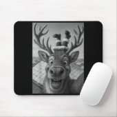 Funny Reindeer Selfie Santa Boys Girls Christmas Muismat (Met muis)