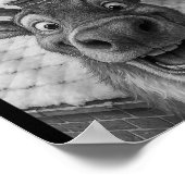 Funny Reindeer Selfie Santa Boys Girls Christmas Poster (Hoek)