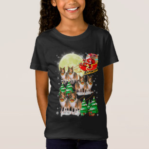 Funny Reindeer Sheltie Xmas Christmas Dog Lovers T-shirt