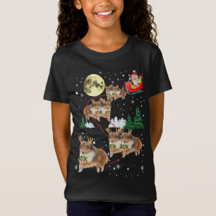 Funny Reindeer Sheltie Xmas Hondenliefhebbers met T-shirt