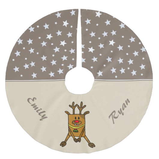 Funny Reindeer Stars  Kinderen Kerstboom Rok (Voorkant)