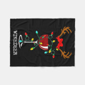 Funny Reindeer Winedeer Reinbeer Matching Couples Fleece Deken (Voorkant (Horizontaal))