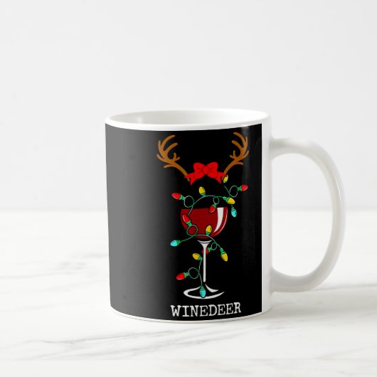 Funny Reindeer Winedeer Reinbeer Matching Couples  Koffiemok (Rechts)