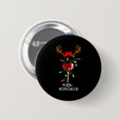 Funny Reindeer Winedeer Reinbeer Matching Couples Ronde Button 5,7 Cm (Voorkant /achterkant)