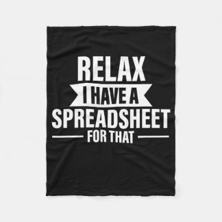 Funny Relax heeft spreadsheets accountantsgegevens Fleece Deken