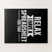 Funny Relax heeft spreadsheets accountantsgegevens Legpuzzel (Horizontaal)