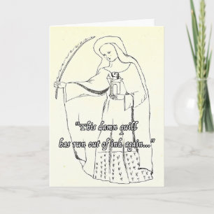 Funny Religieuze Greetings Card Quill Birthday Fun Kaart